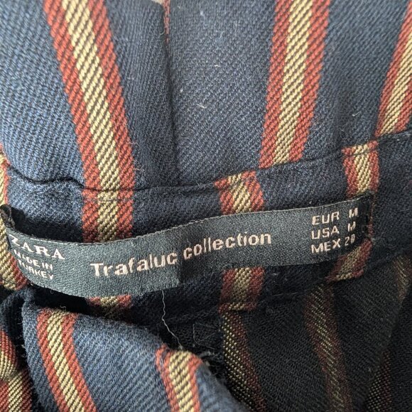 Zara Trafaluc Collection Striped Tie Waist Pants High Rise Casual Medium - Picture 5 of 5